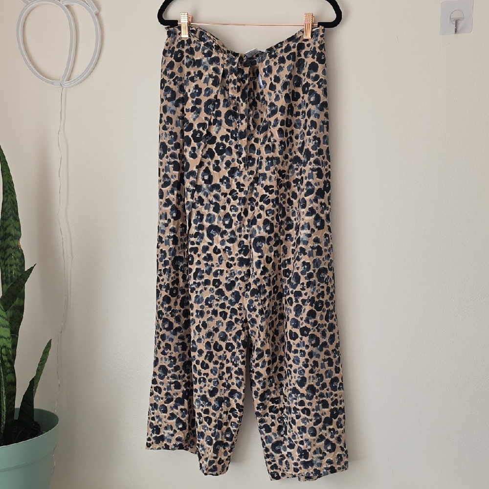 Leopard Print Swim Cover Up Pants